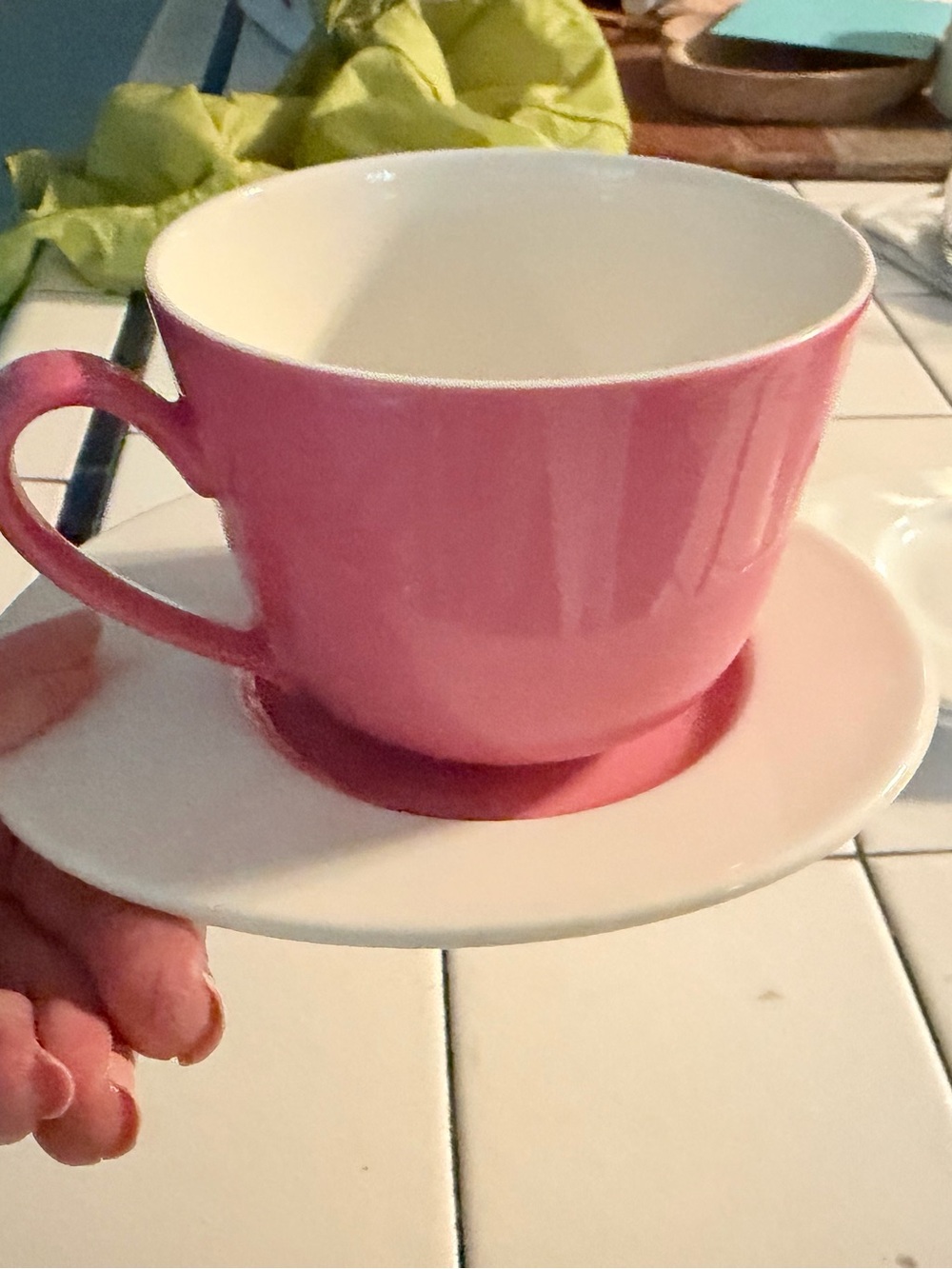 4 Pieces Villeroy & Boch Tea Cup & Oval Saucers Wonderful World Collect Pink NWT - Picture 13 of 13